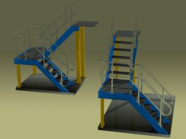 Фото Лестницы с поворотом на 180 и 90 градусов