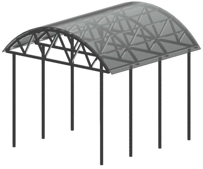 Фото Металлический козырек КМ-02