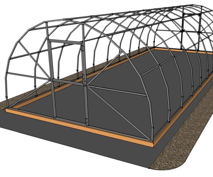Фото Каркас промышленной теплицы