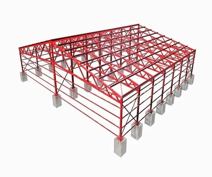 Фото Каркас ангара из сэндвич-панелей 35х18х6,5 м