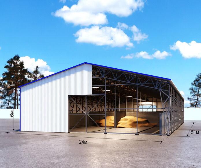 Фото Зернохранилище построенное с применением металлокаркасов