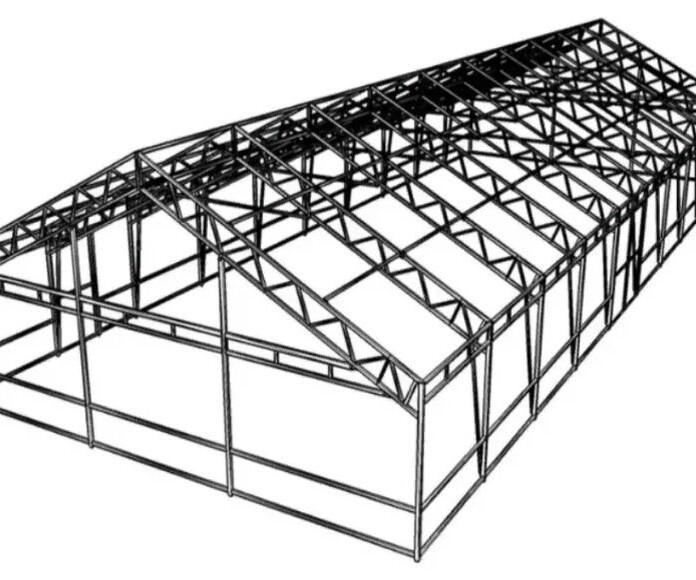 Фото Каркас ангара из сэндвич-панелей 24х30 м
