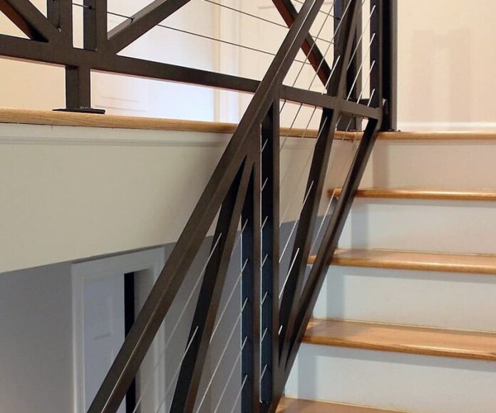 Фото Чёрные сварные перила