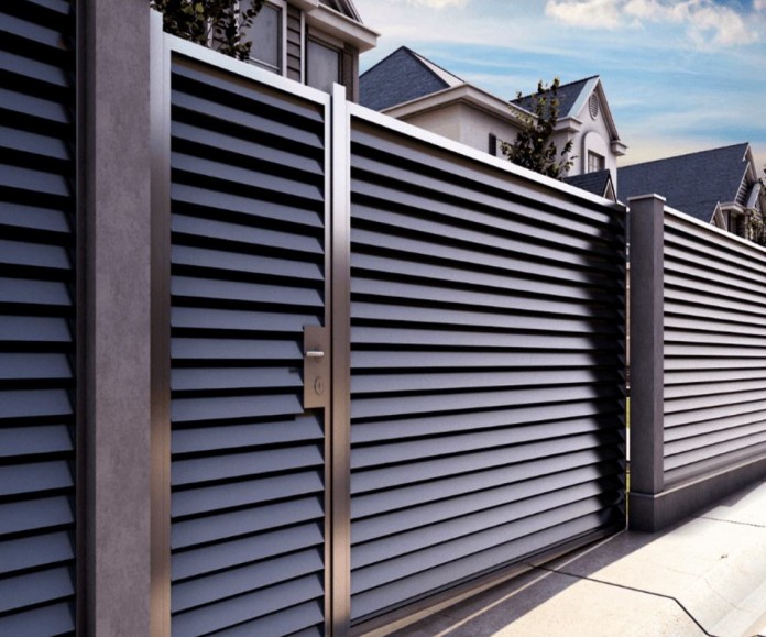 Комбинированный забор жалюзи