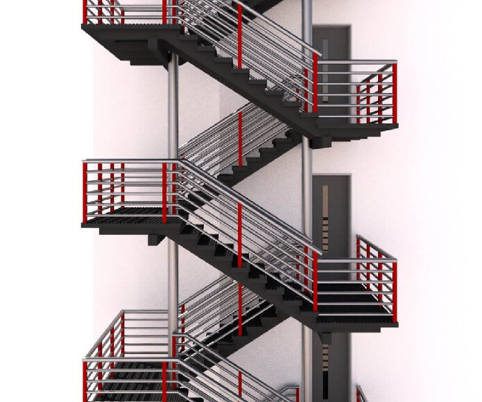 Фото Лестница П-2 многомаршевая