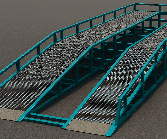 Автомобильный пандус на возвышение