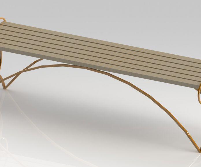 Фото Скамейка сварная