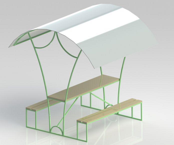 Фото Беседка сварная