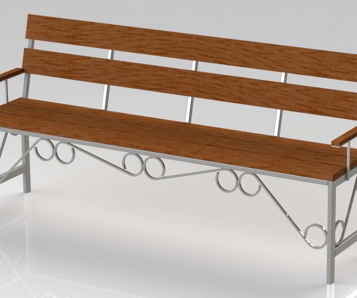 Фото Скамейка сварная