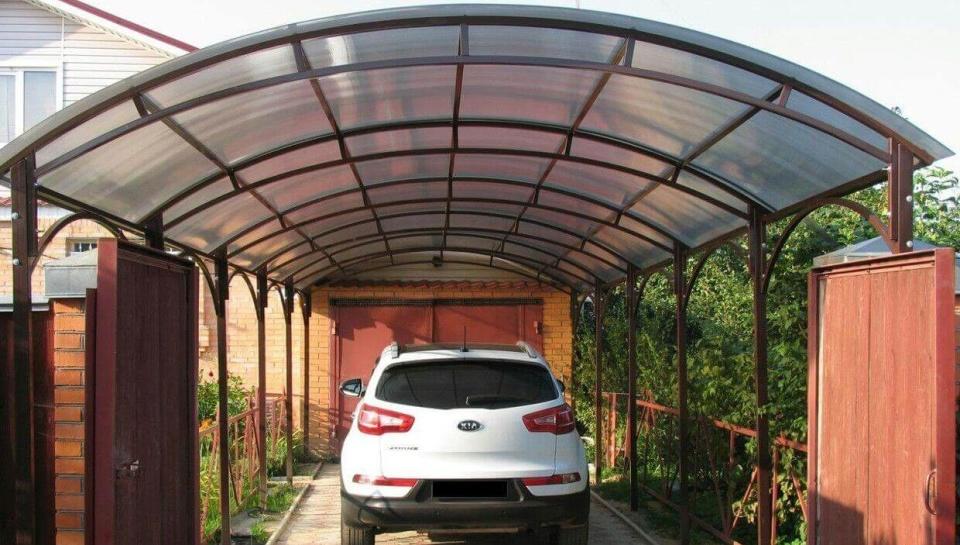 Металлический навес для авто