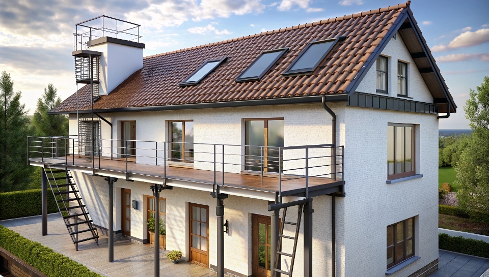 Наружные лестницы на крышу