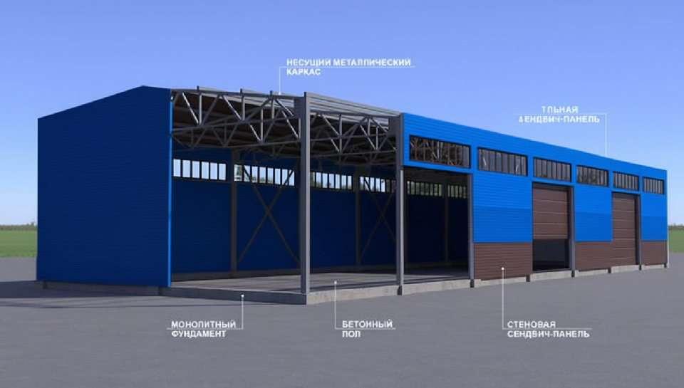 Автосервис из металлоконструкций