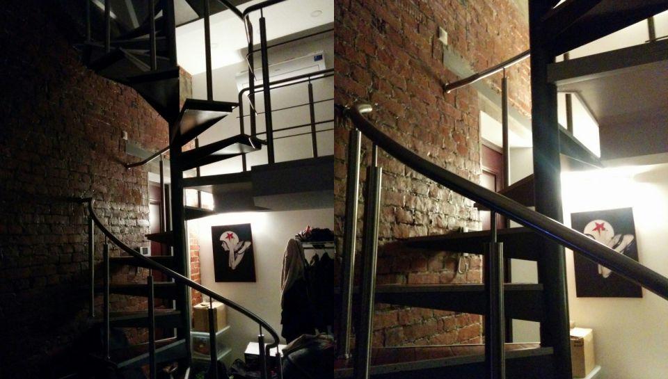 Винтовая лестница с монтажом